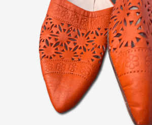 Orange Moroccan slippers