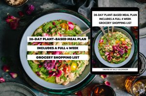 28 Day Plant Based Meal PLan with 4 week Full Grocery shopping list